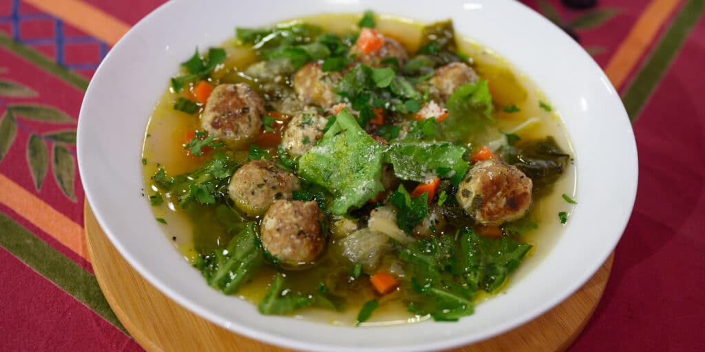 Soup in wedding menu