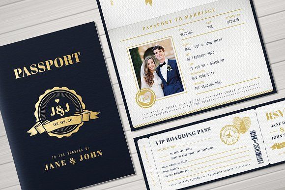 Passport Wedding Invitation