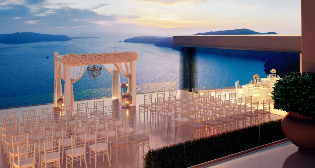 Luxurious Wedding Venue - Le Ciel, Santorini, Greece