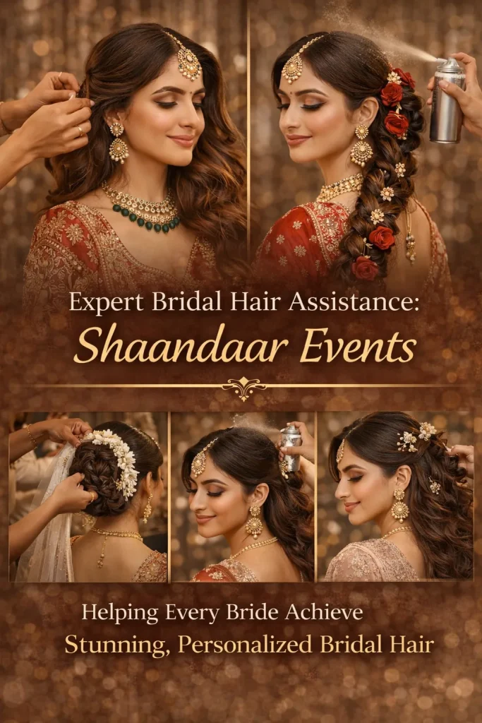 Expert Bridal Hair Assistance: Shaandaar Events