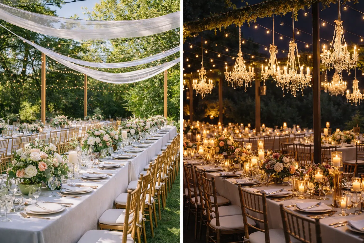 Day vs Night Wedding Decor &ndash; What Changes?