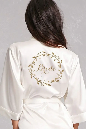 A BRIDAL ROBE FOR HER BACHELOR’S PARTY