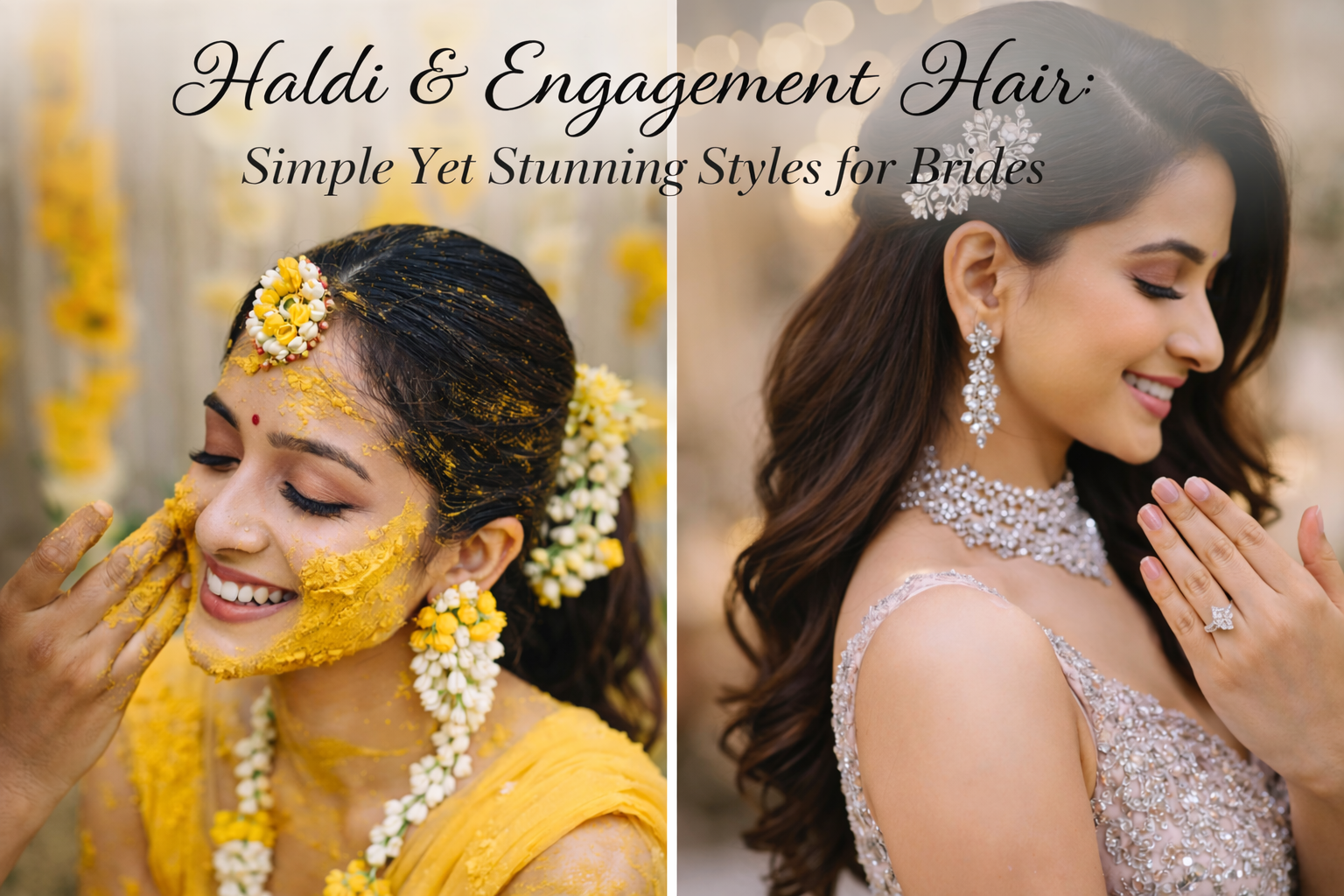 Haldi & Engagement Hair: Simple Yet Stunning Styles for Brides