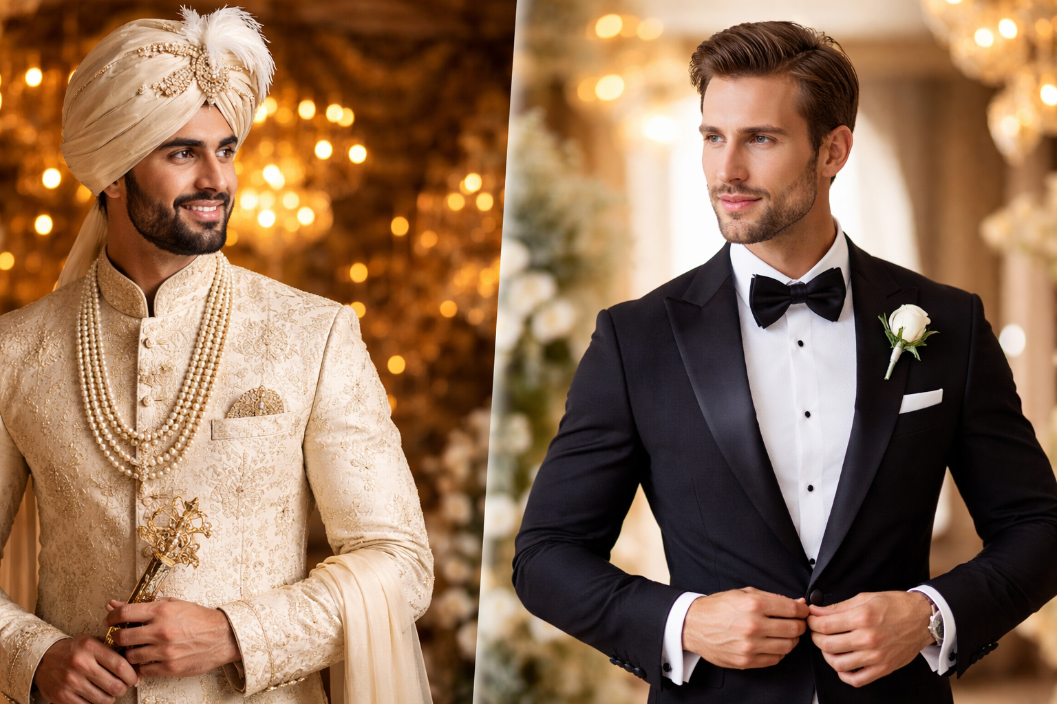 Groom Fashion 101: From Sherwani to Tuxedo — What Works Best in 2026